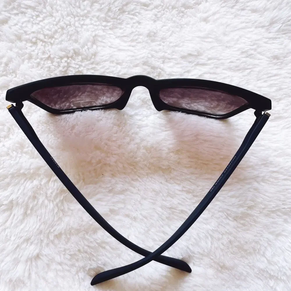 Otto Deep Midnight Blue Angular Frame Sunglasses